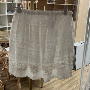 White Lace Mini Strapless Top